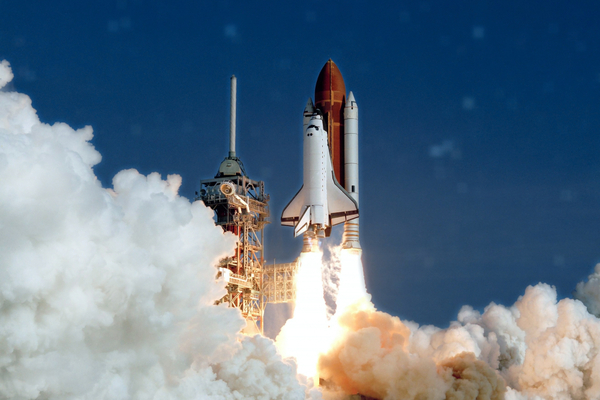 Space rocket launching